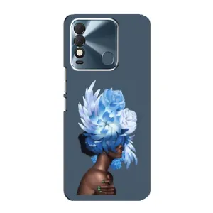 Чехлы (ART) Цветы на TECNO Spark 8 (VPrint) (Цветы на голове)