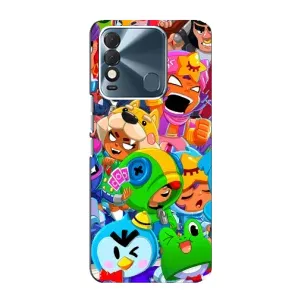 Чехлы Brawl Stars для TECNO Spark 8 (AlphaPrint) (Герои Бравл Старс)