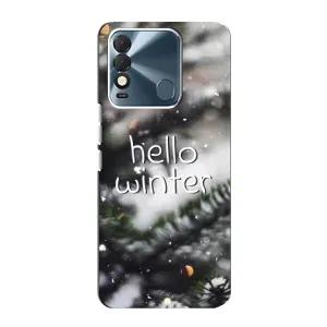 Новогодние, Праздничные Чехлы для TECNO Spark 8 - 2024 год (Hello winter)