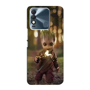 Чехол МАРВЕЛ для Техно Спарк 8 (AlphaPrint) (I am Groot)