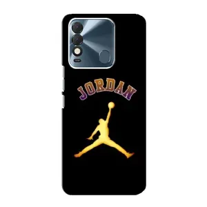 Чехлы для TECNO Spark 8 - с картинкой JORDAN (AlphaPrint) (Jordan Gold)