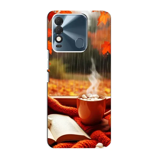 Чехол с принтом «Кофе и дождь» для TECNO Spark 8 Чехол с принтом «Кофе и дождь» для TECNO Spark 8