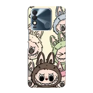 Чехол с Лабубу на TECNO Spark 8 (Золотая обезьяна Bored Ape)