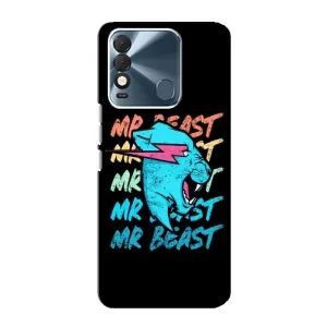 Чехлы Мистер Бист для Техно Спарк 8 (logo Mr beast)