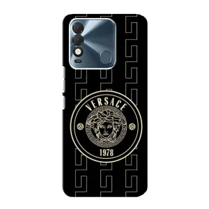 Чехлы VERSACE для Техно Спарк 8 (PREMIUMPrint) (Лого Версаче)