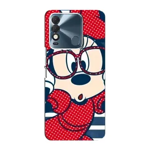 Эксклюзивный чехол для TECNO Spark 8 (AlphaPrint - Мультяшные) (Маус в очках)