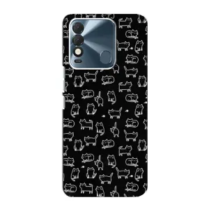 Чехол с принтом для TECNO Spark 8 (AlphaPrint) Модные коты (Меленькие котики)