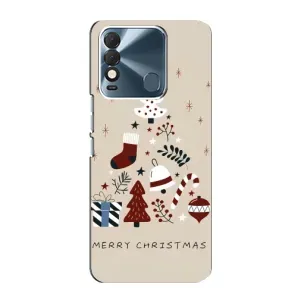 Рождественские, Праздничные Чехлы для Техно Спарк 8 (Merry Christmas)