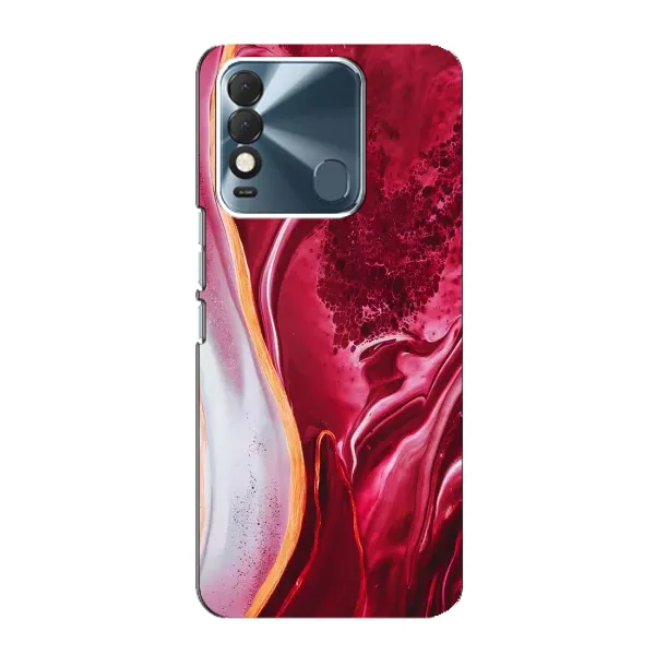 Чохол з принтом «Мрамор червоний» для TECNO Spark 8