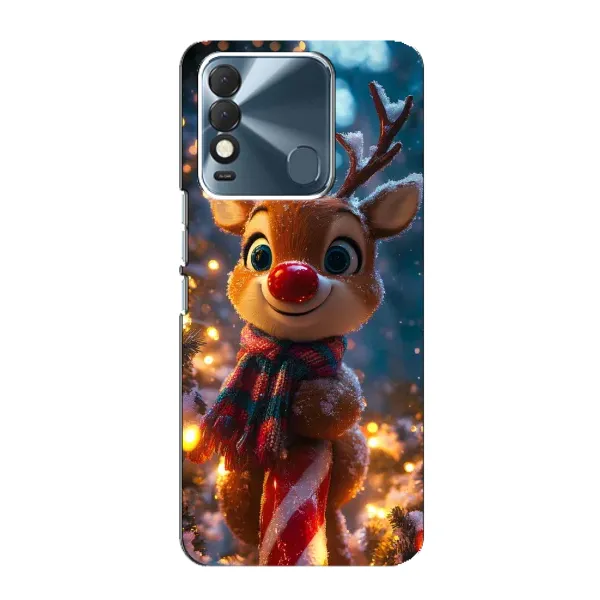Чохол з принтом «Олень з шарфом» для TECNO Spark 8 Чохол з принтом «Олень з шарфом» для TECNO Spark 8