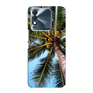 Силиконовый чехол с КАРТИНКАМИ лето для TECNO Spark 8 (AlphaPrint) (Пальма)