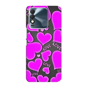 Чехлы для любимой на Техно Спарк 8 (VPrint) (Pink hearts)