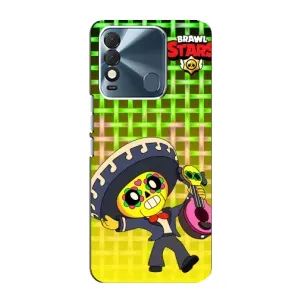 Чехлы Brawl Stars для TECNO Spark 8 (AlphaPrint) (Поко в самбреро)