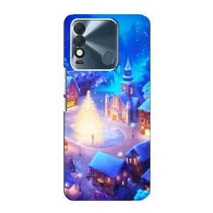 Рождественские Чехлы для TECNO Spark 8 (VPrint) (Рождественский город)