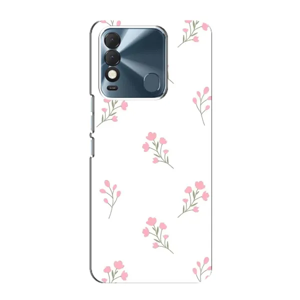 Чехол с принтом «Розовые цветы» для TECNO Spark 8