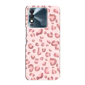 Чехол с розовым рисунком для TECNO Spark 8 (Розовый леопард)