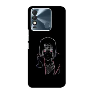 Чехлы на тему: Итачи Учиха для TECNO Spark 8 (AlphaPrint) (силуэт Итачи)