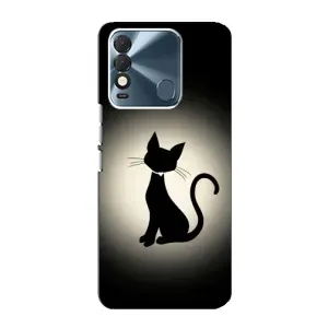 Чехол с принтом для TECNO Spark 8 (AlphaPrint) Модные коты (Силуэт котика)
