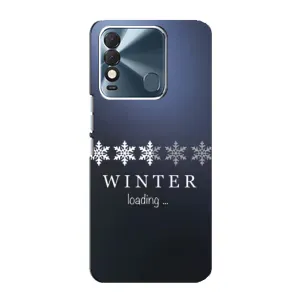 Зимние Чехлы для Техно Спарк 8 - прозрачный фон (Winter loading)