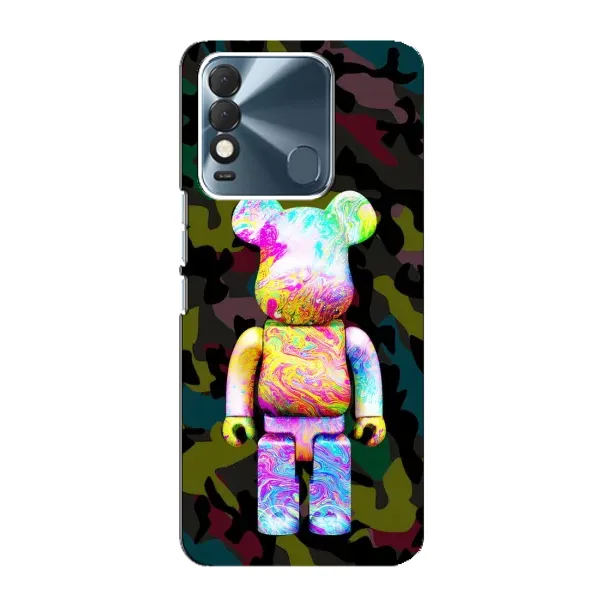Чехол с принтом «Яркий Bearbrick» для TECNO Spark 8