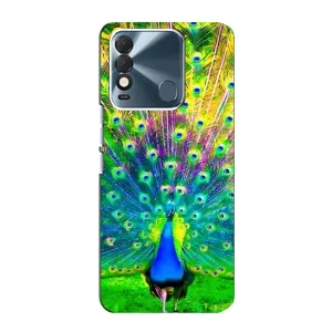 Чехол с птицами на TECNO Spark 8 (VPrint) (Яркий Павлин)