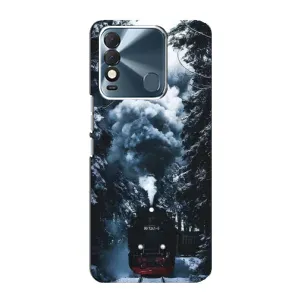 Новогодние, Праздничные Чехлы для TECNO Spark 8 - 2024 год (Зимний поезд)