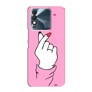 Чехол с принтом для TECNO Spark 8 (AlphaPrint - Знак сердечка) (Знак Love)