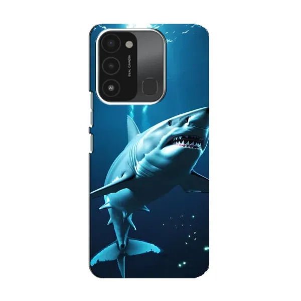 Чехол с принтом «Акула под водой» для TECNO Spark 8C
