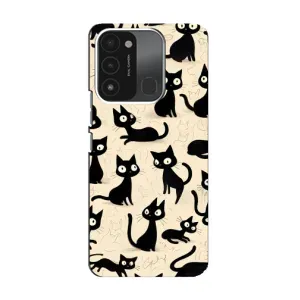 Чохол з малюнком кіт на TECNO Spark 8C (Чорні коти)