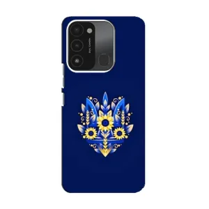 Чехлы для TECNO Spark 8C  Укр. Символика (AlphaPrint) (Цветочный Герб)