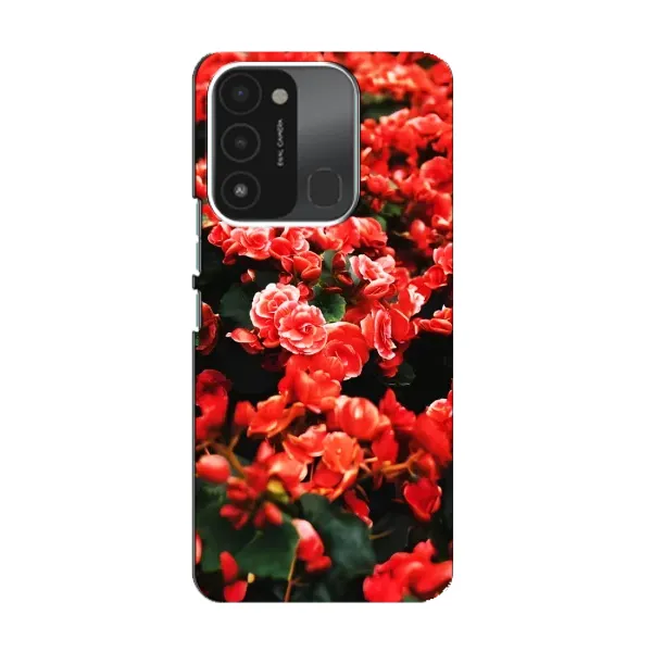 Чехол с принтом «Цветы красные» для TECNO Spark 8C Чехол с принтом «Цветы красные» для TECNO Spark 8C