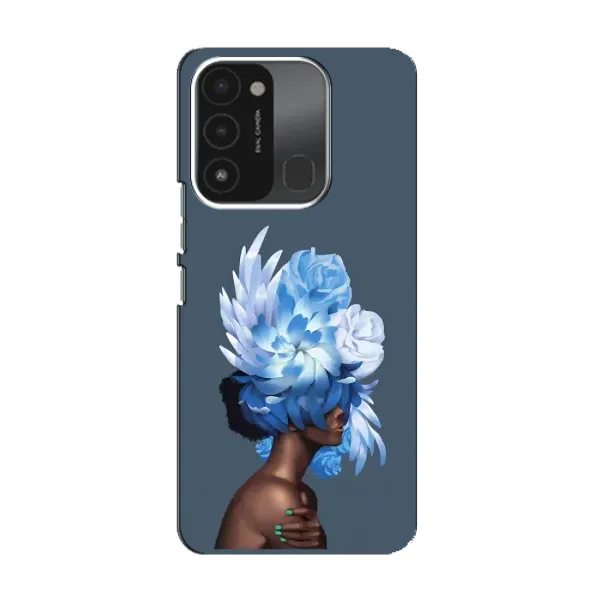 Чехол с принтом «Цветы на голове» для TECNO Spark 8C