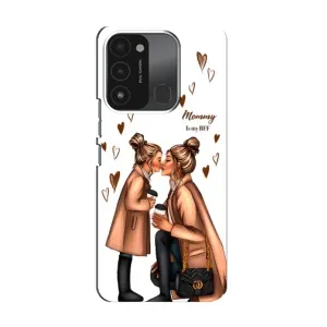 Чехол с печатью для TECNO Spark 8C - (Мама с ребенком) (AlphaPrint) (Дочка и мама)