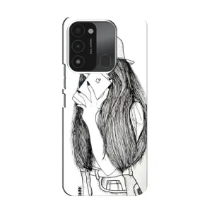 Чехол с печатью для TECNO Spark 8C - (Мода) (AlphaPrint) (Фото девочки)