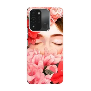 Чехлы (ART) Цветы на TECNO Spark 8C (VPrint) (Глаза в цветах)