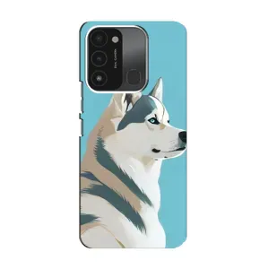 Чехол с Хаски для TECNO Spark 8C - (AlphaPrint) (Хаски арт)