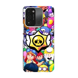 Чехол для TECNO Spark 8C Бравл Старс (VPrint) (Лого Brawl Stars)