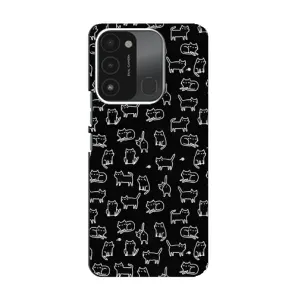 Чехол с принтом для TECNO Spark 8C (AlphaPrint) Модные коты (Меленькие котики)