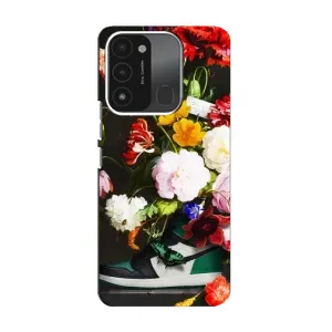 Брендновые Чехлы для TECNO Spark 8C - (PREMIUMPrint) (Nike цветы)