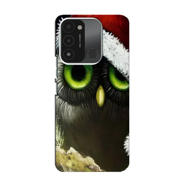 Чехол с принтом «Новогодняя Сова» для TECNO Spark 8C Чехол с принтом «Новогодняя Сова» для TECNO Spark 8C