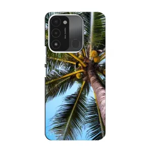 Силиконовый чехол с КАРТИНКАМИ лето для TECNO Spark 8C (AlphaPrint) (Пальма)