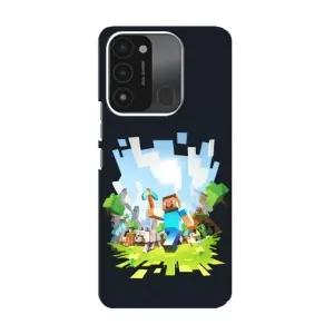 Чехол Майнкрафт на TECNO Spark 8C (AlphaPrint) Minecraft (персонажи Minecraft)