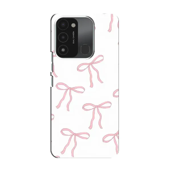 Чехол с принтом «Розовые бантики» для TECNO Spark 8C