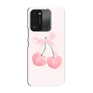 Чохол з розовим принтом для TECNO Spark 8C (Рожеві вишні)
