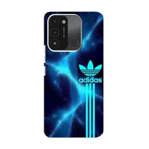 Чехлы Адидас для TECNO Spark 8C (AlphaPrint) (Синий Адидас)