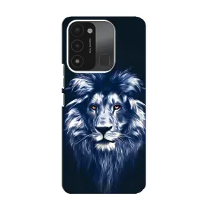 Чехол со Львом для TECNO Spark 8C (VPrint) (Синий Лев)