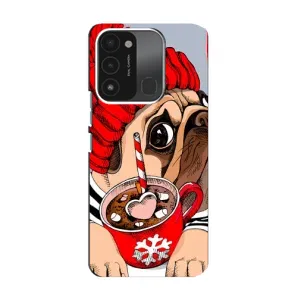 Чехлы с собаками для TECNO Spark 8C (VPrint) (Собачка в шапке)