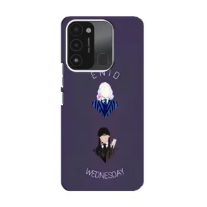 Чехлы Венсдей на TECNO Spark 8C Уэнсдей (AlphaPrint) (Уэнздей и подруга)