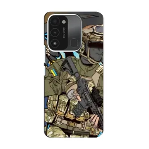 Чехлы с картинкой ЗСУ для TECNO Spark 8C (AlphaPrint) (Воин ВСУ)