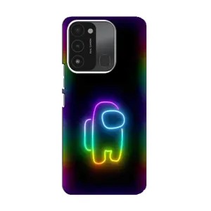 Чехол Амонг Ас для TECNO Spark 8C (AlphaPrint) (Яркий скин)